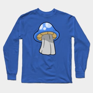 Blue Mushroom Long Sleeve T-Shirt
